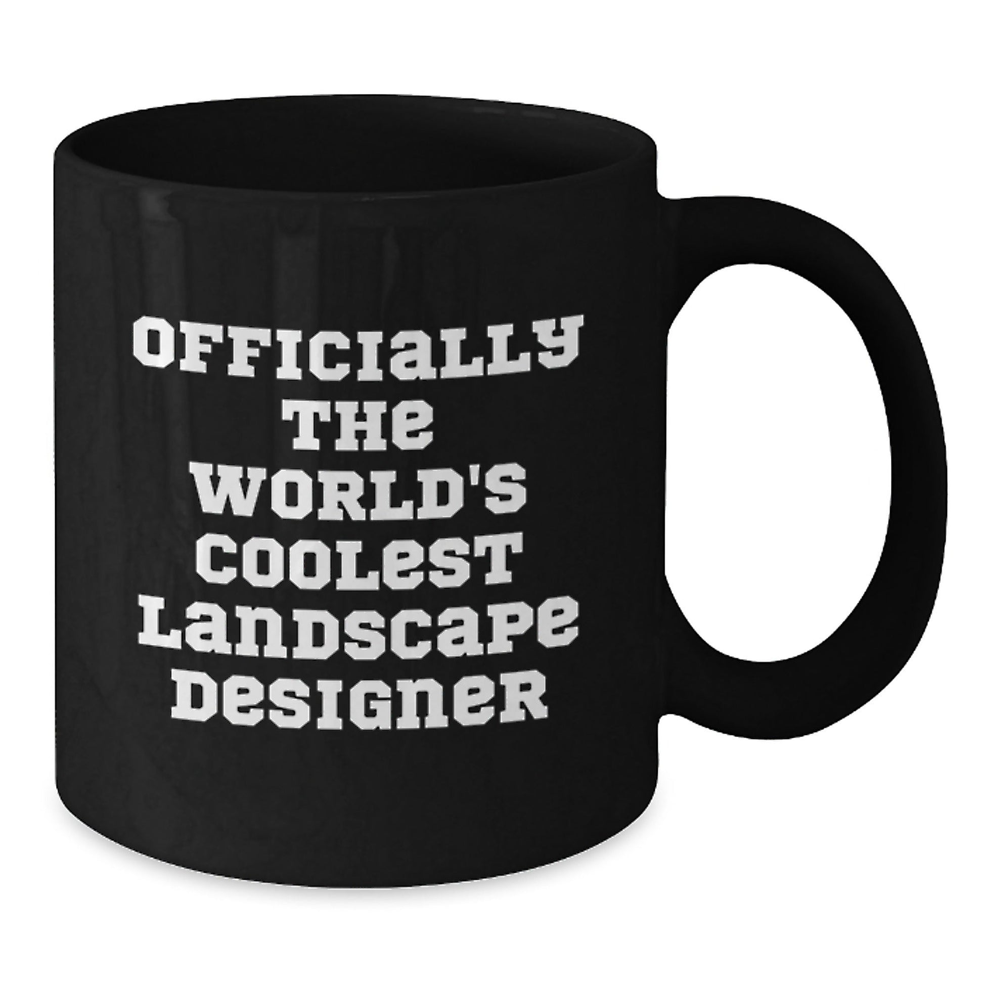 Funny Landscape Designer Gifts - 'Officially The World's Coolest' Black Coffee Mug, Perfect for Christmas Unique Gifts from Friends to Landscape Designer Men - The Buy Boom