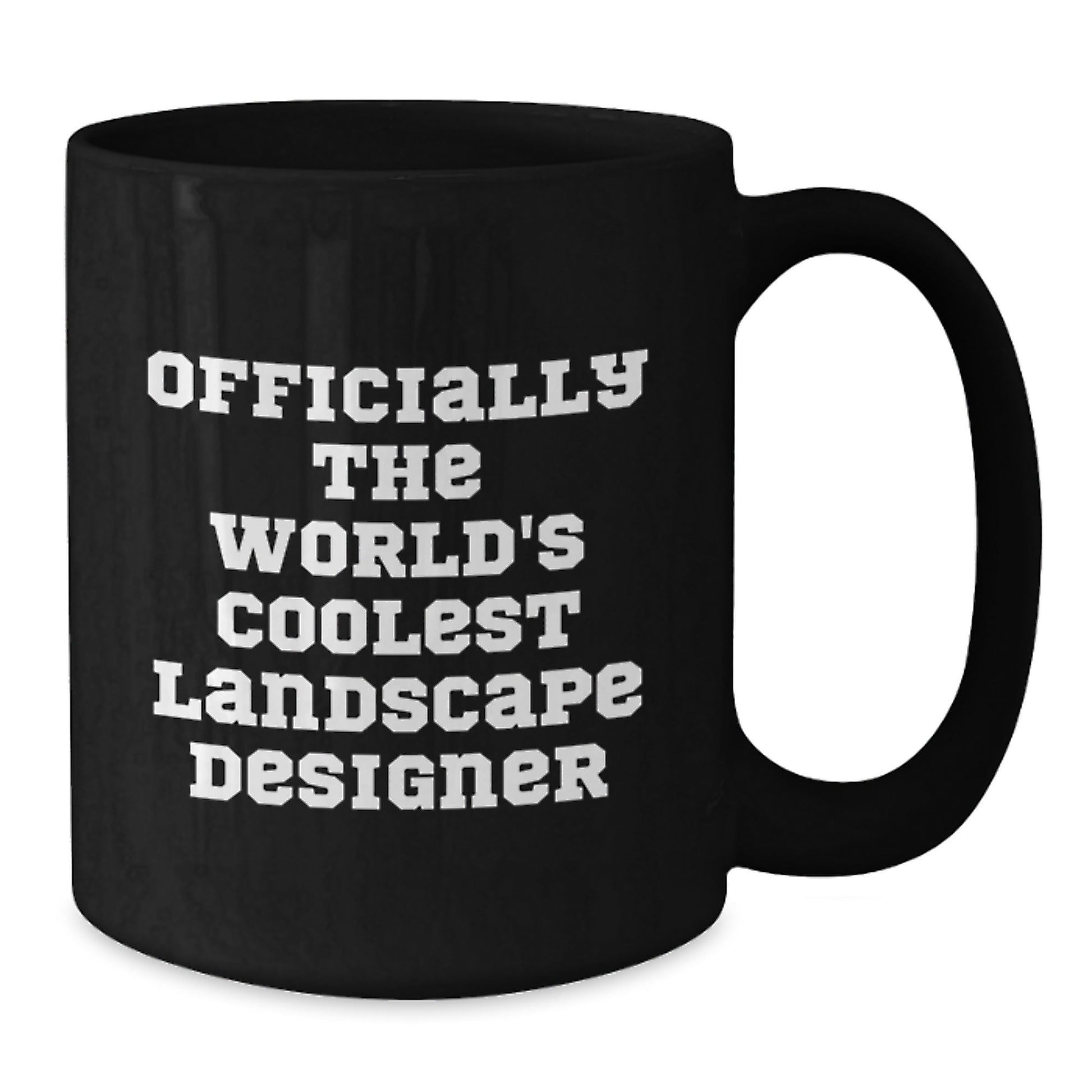 Funny Landscape Designer Gifts - 'Officially The World's Coolest' Black Coffee Mug, Perfect for Christmas Unique Gifts from Friends to Landscape Designer Men - The Buy Boom