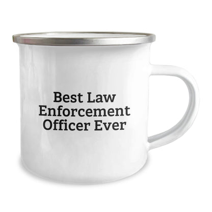 Funny Law Enforcement Officer Gifts from Family, Unique Camping Mug for Best Law Enforcement Officer Ever Graduation - The Buy Boom
