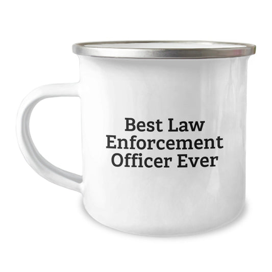 Funny Law Enforcement Officer Gifts from Family, Unique Camping Mug for Best Law Enforcement Officer Ever Graduation - The Buy Boom