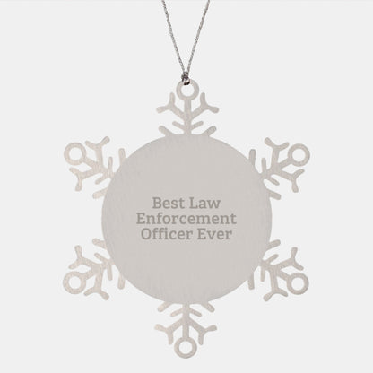 Funny Law Enforcement Officer Snowflake Ornament Gifts from Men for Christmas - The Buy Boom