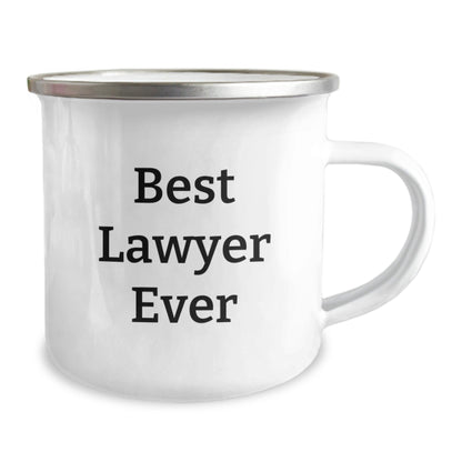 Funny Lawyer Gifts, Best Lawyer Ever Camping Mug, 12 oz Stainless Steel Enamel Finish, Gifts from Family for Graduation, Unique Lawyer Gifts for Him or Her - The Buy Boom