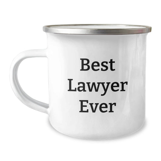 Funny Lawyer Gifts, Best Lawyer Ever Camping Mug, 12 oz Stainless Steel Enamel Finish, Gifts from Family for Graduation, Unique Lawyer Gifts for Him or Her - The Buy Boom