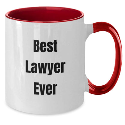 Funny Lawyer Gifts for Graduation - Best Lawyer Ever Two Tone Coffee Mug, Gifts from Friends for Men, Unique Gift for Lawyer - The Buy Boom