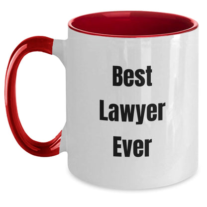 Funny Lawyer Gifts for Graduation - Best Lawyer Ever Two Tone Coffee Mug, Gifts from Friends for Men, Unique Gift for Lawyer - The Buy Boom