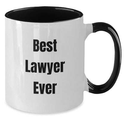 Funny Lawyer Gifts for Graduation - Best Lawyer Ever Two Tone Coffee Mug, Gifts from Friends for Men, Unique Gift for Lawyer - The Buy Boom