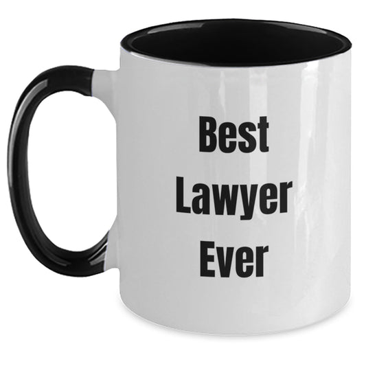 Funny Lawyer Gifts for Graduation - Best Lawyer Ever Two Tone Coffee Mug, Gifts from Friends for Men, Unique Gift for Lawyer - The Buy Boom