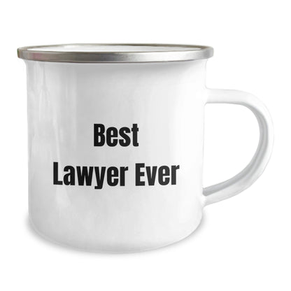 Funny Lawyer Gifts for Men, Best Lawyer Ever Camping Mug, 12 oz Stainless Steel with Enamel Finish, Graduation Unique Gifts from Family to Coworkers, Perfect for Lawyer Enthusiasts - The Buy Boom