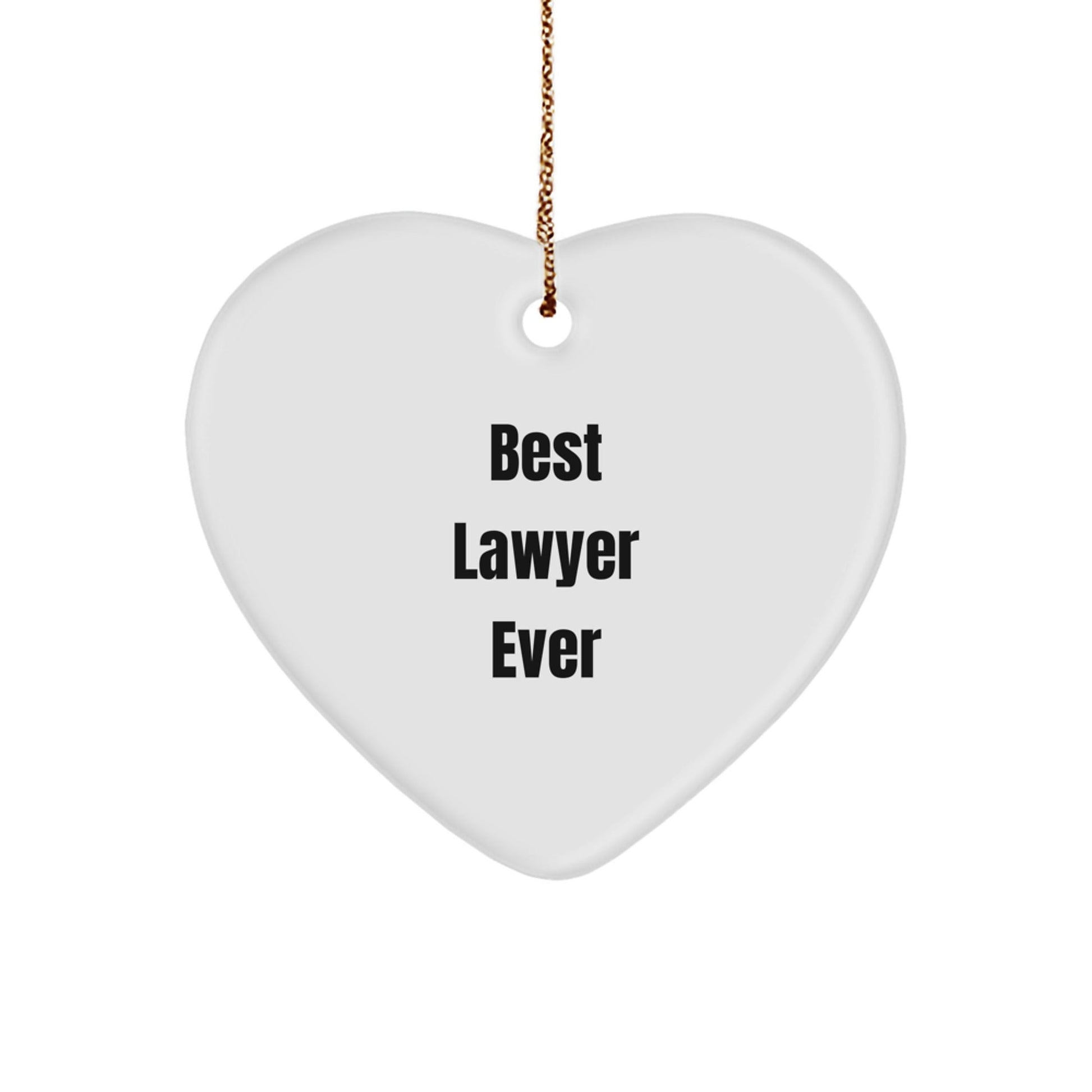 Funny Lawyer Gifts for Men or Women, 'Best Lawyer Ever' Heart Ornament, Christmas Unique Ideas from Family, Coworkers, or Friends - The Buy Boom