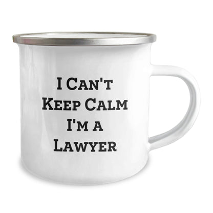 Funny Lawyer Gifts from Friends for Lawyer Men, Christmas Unique Presents for Lawyers, I Can't Keep Calm I'm A Lawyer Camping Mug - The Buy Boom