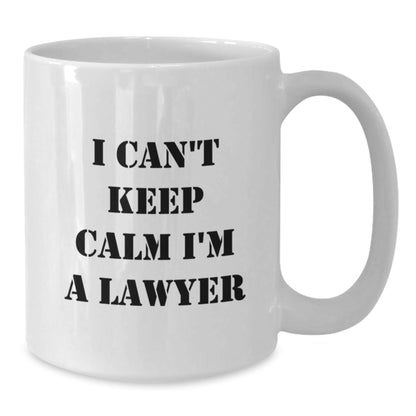 Funny Lawyer Gifts from Friends for Men White Coffee Mugs I Can't Keep Calm I'm A Lawyer Christmas Unique Presents - The Buy Boom
