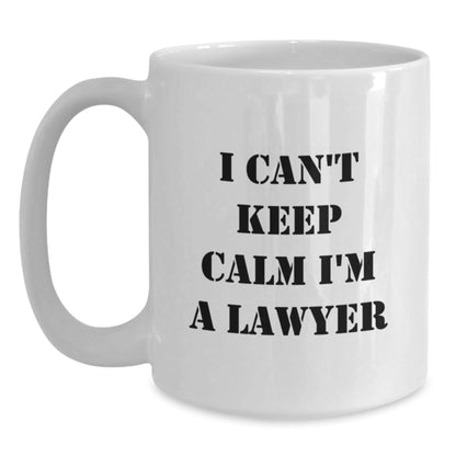 Funny Lawyer Gifts from Friends for Men White Coffee Mugs I Can't Keep Calm I'm A Lawyer Christmas Unique Presents - The Buy Boom