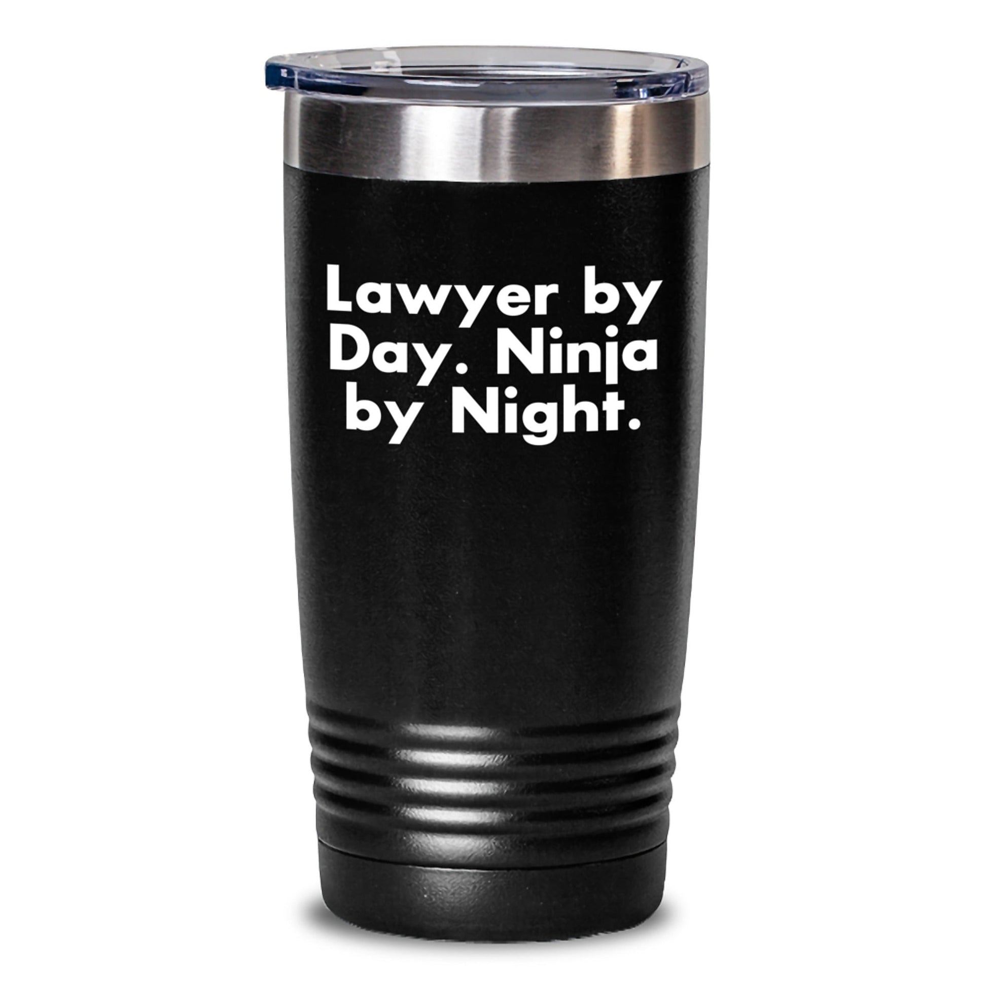 Funny Lawyer Gifts from Friends, Gifts for Lawyer by Day, Ninja by Night - 20oz or 30oz Vacuum Insulated Tumbler for Graduation - The Buy Boom