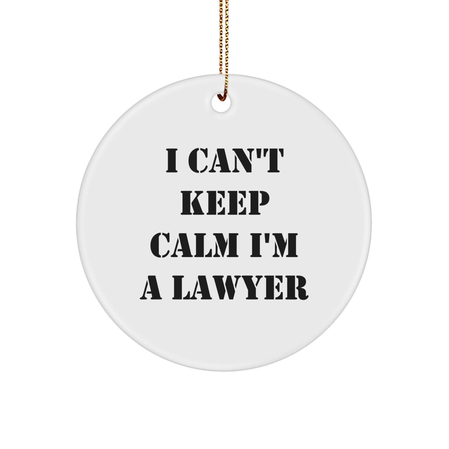 Funny Lawyer Gifts from Friends, I'm a Lawyer Christmas Unique Ornaments for Lawyer Office Decor, Circle Shaped Keepsake - The Buy Boom