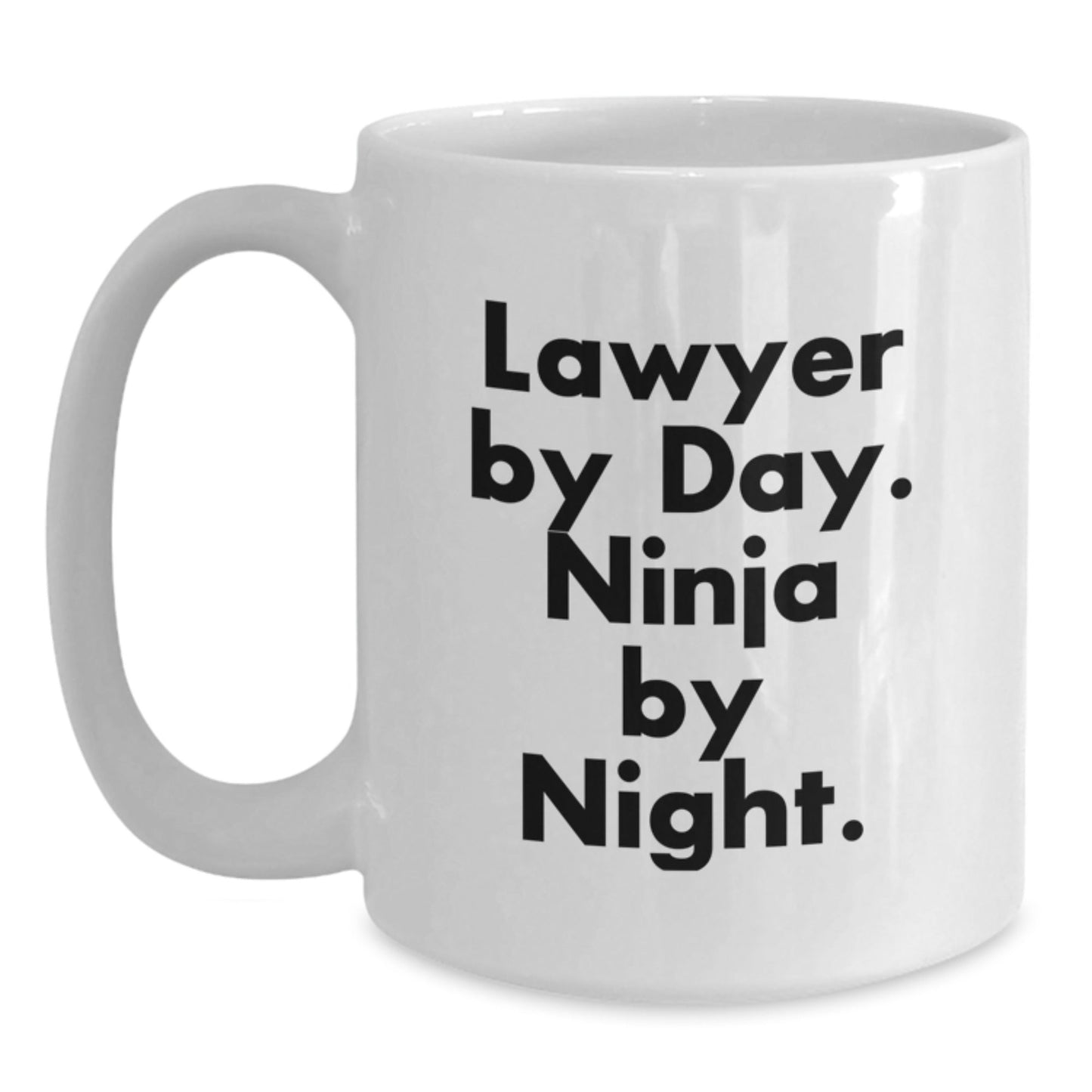 Funny Lawyer Gifts from Friends - 'Lawyer By Day. Ninja By Night.' White Coffee Mug for Men or Women - The Buy Boom