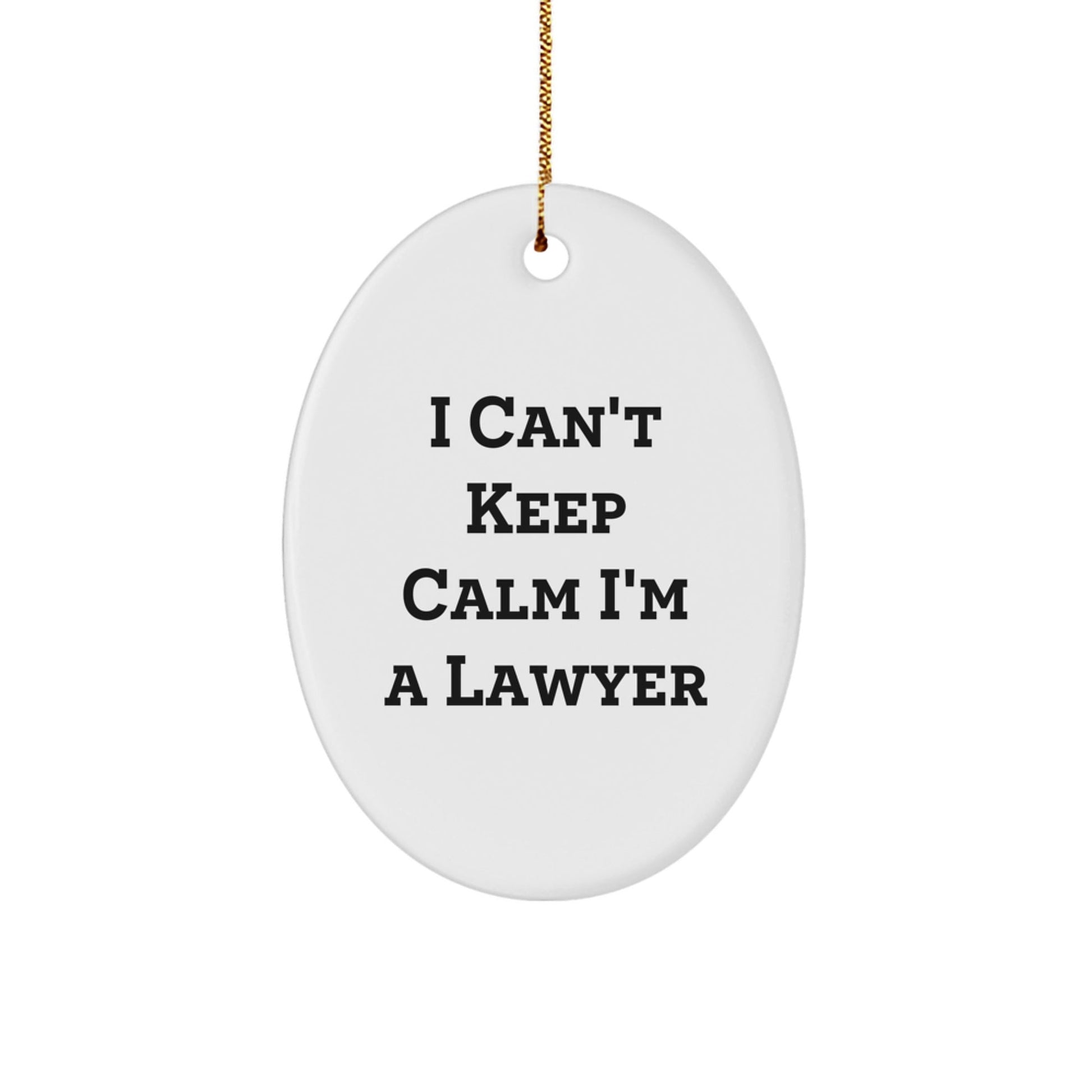 Funny Lawyer Gifts I Can't Keep Calm I'm A Lawyer Oval Ornament for Men Women Friends Family - The Buy Boom