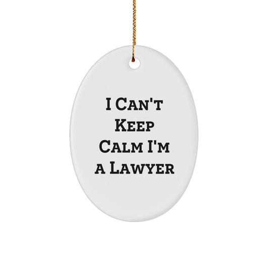 Funny Lawyer Gifts I Can't Keep Calm I'm A Lawyer Oval Ornament for Men Women Friends Family - The Buy Boom
