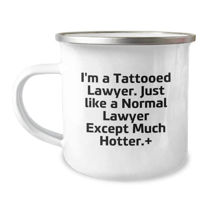 Funny Lawyer Gifts, I'm A Tattooed Lawyer, Camping Mug for Birthday, Gifts from Friends for Lawyer, Unique Funny Mugs - The Buy Boom