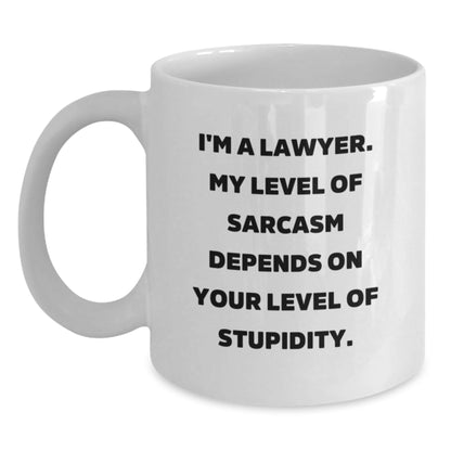 Funny Lawyer Gifts, White Coffee Mug with Sarcasm Quote for Lawyer Friends, Christmas Unique Gifts from Men - The Buy Boom