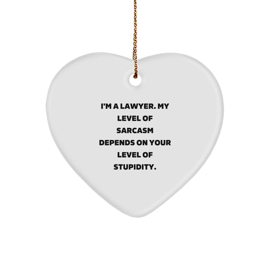 Funny Lawyer Heart Ornament Gifts from Family for Men and Women, Christmas Unique Lawyer Decorations, Sarcastic Lawyer Present for Friends and Coworkers - The Buy Boom