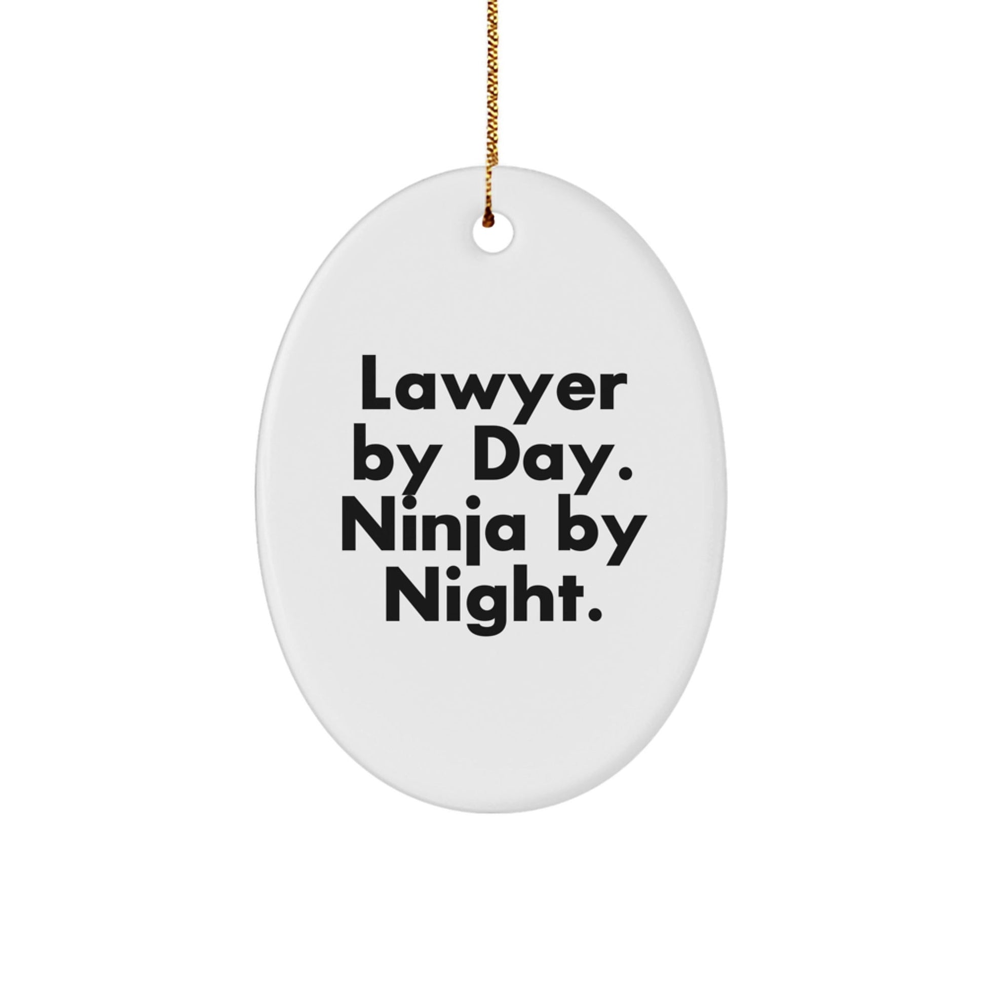 Funny Lawyer Oval Ornament Gifts from Friends for Lawyer By Day. Ninja By Night. Christmas Unique Gift Ideas - The Buy Boom
