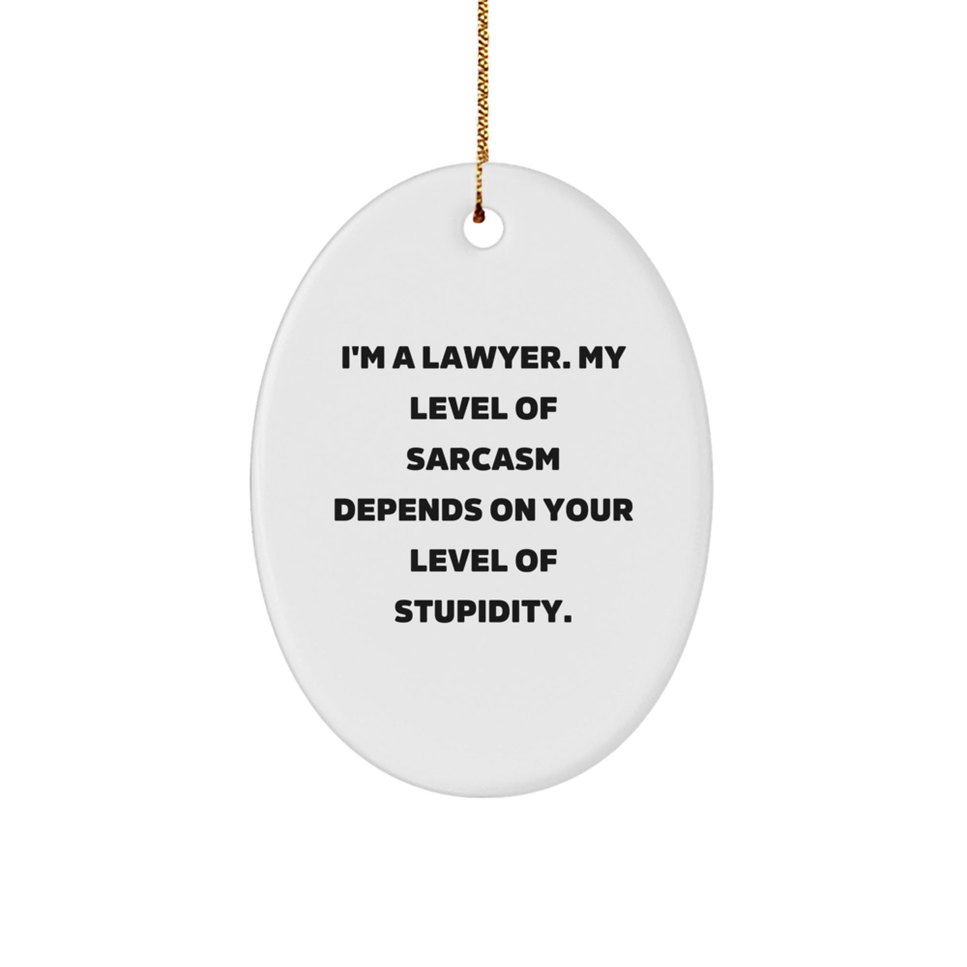 Funny Lawyer Quotes Oval Ornament, Gifts from Friends or Family for Lawyer, Oval Ornament Lawyer Christmas Unique Gifts - The Buy Boom