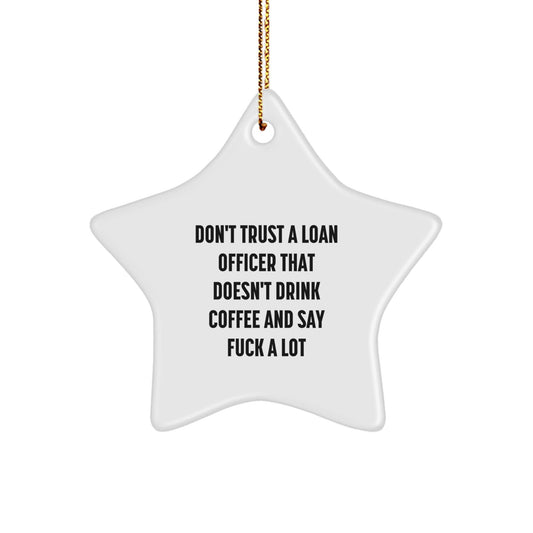 Funny Loan Officer Gifts from Friends Unique Star Ornament for Loan Officer Christmas - The Buy Boom