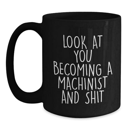 Funny Machinist Gifts for Men, Black Coffee Mug from Friends, Christmas Unique Presents - The Buy Boom
