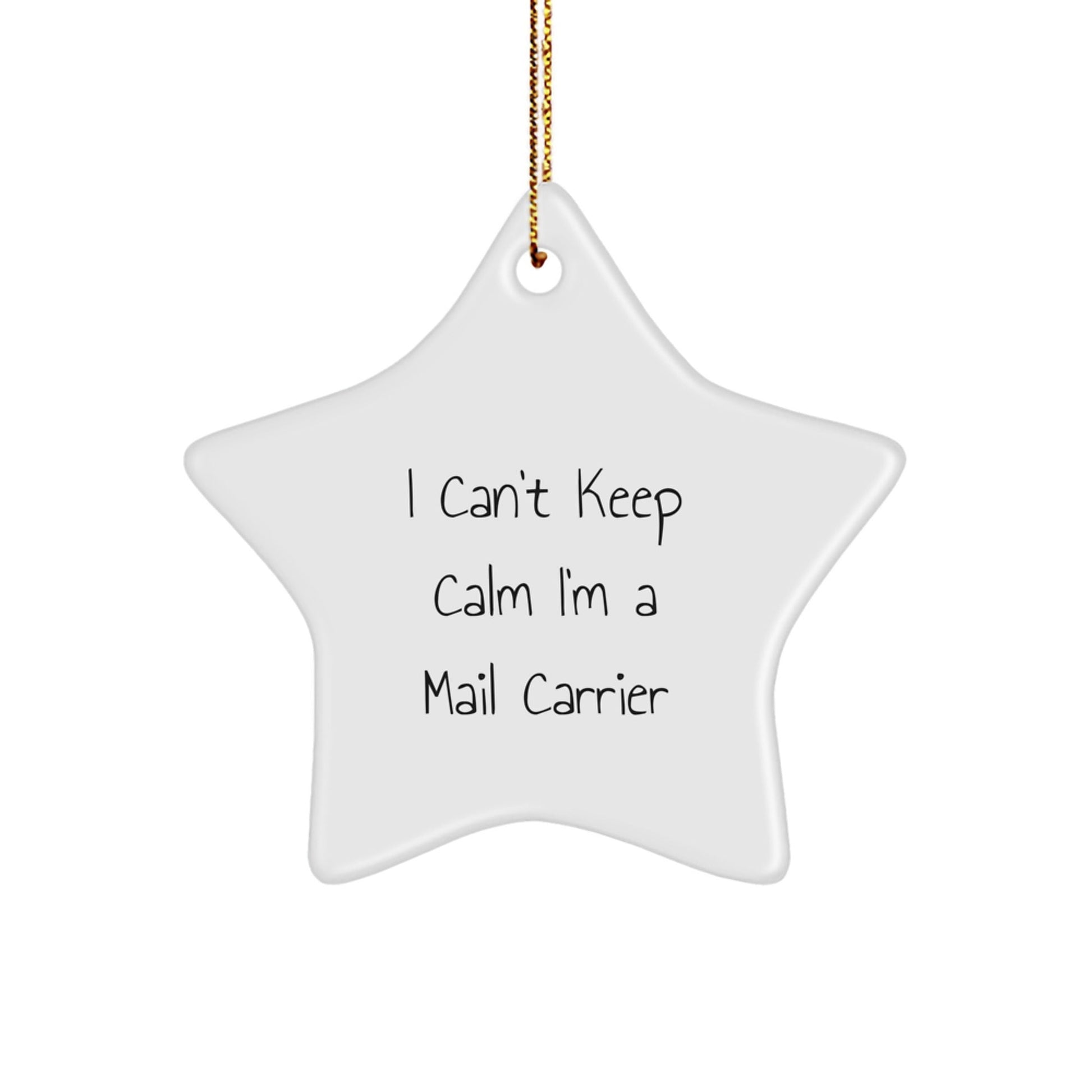 Funny Mail Carrier Gifts from Friends - I Can't Keep Calm I'm A Mail Carrier Star Ornament, Christmas Unique Present for Mail Carrier Men or Women - The Buy Boom
