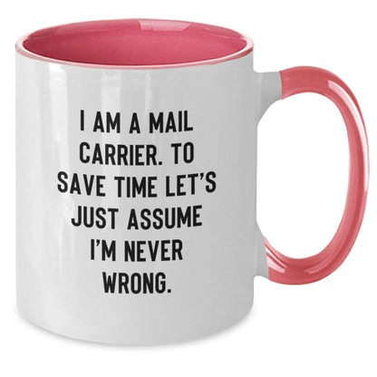 Funny Mail Carrier Two Tone Coffee Mugs Gifts from Family for Mail Carrier Men - The Buy Boom