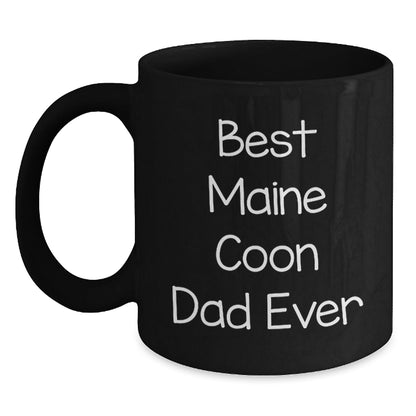 Funny Maine Coon Cat Dad Gifts from Friends and Family for Graduation - Best Maine Coon Cat Ever Black Coffee Mug - The Buy Boom