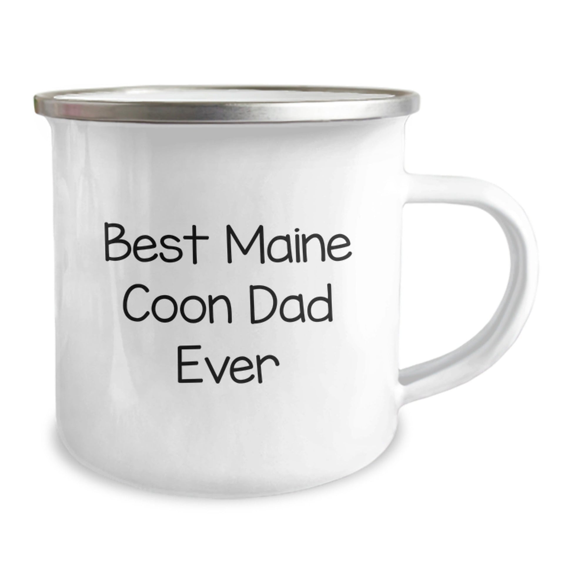Funny Maine Coon Cat Gifts for Dad from Family, Best Maine Coon Dad Ever, 12 oz Camping Mug for Graduation, Gifts from Men, Gifts for Maine Coon Cat Enthusiasts - The Buy Boom