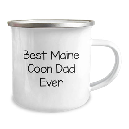 Funny Maine Coon Cat Gifts for Dad from Family, Best Maine Coon Dad Ever, 12 oz Camping Mug for Graduation, Gifts from Men, Gifts for Maine Coon Cat Enthusiasts - The Buy Boom