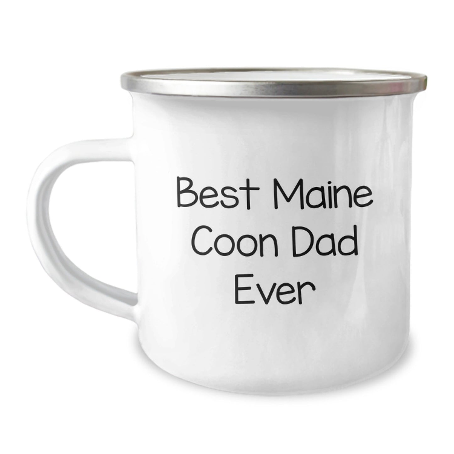 Funny Maine Coon Cat Gifts for Dad from Family, Best Maine Coon Dad Ever, 12 oz Camping Mug for Graduation, Gifts from Men, Gifts for Maine Coon Cat Enthusiasts - The Buy Boom