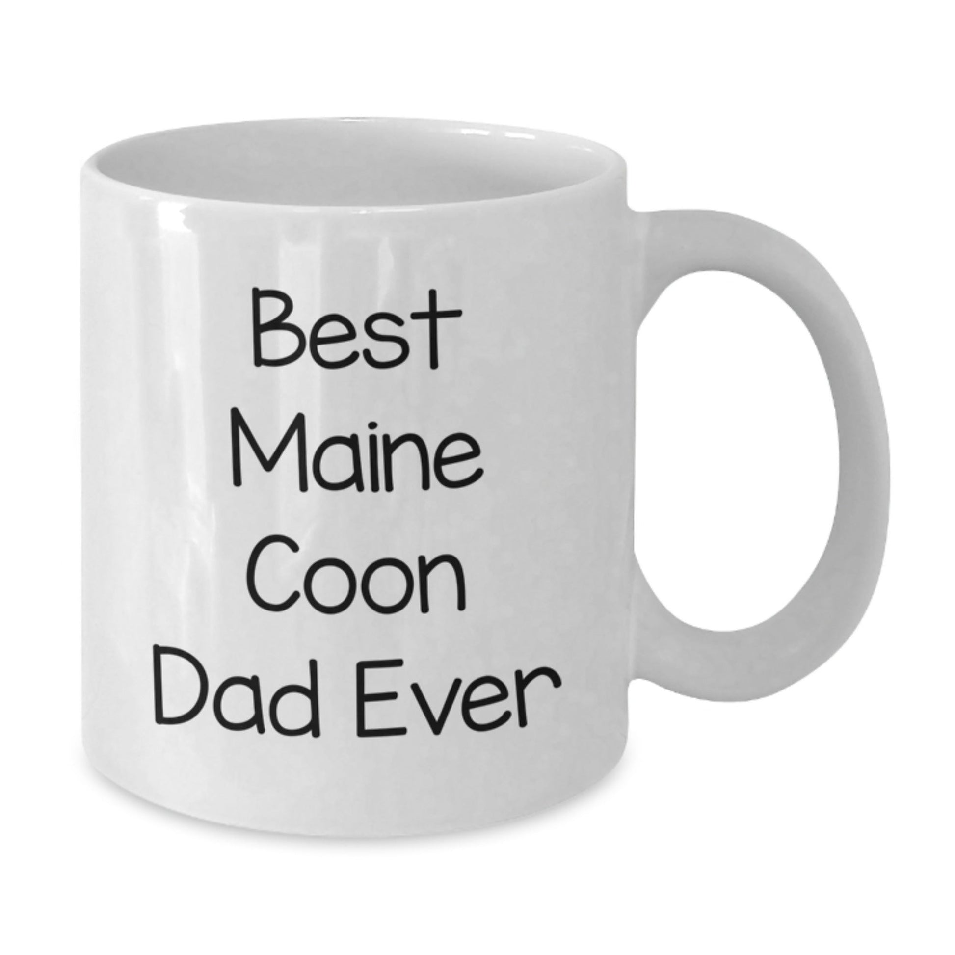 Funny Maine Coon Cat Gifts for Men from Maine Coon Cat Lovers, Best Maine Coon Dad Ever White Coffee Mug, 11oz or 15oz, Graduation Unique Gifts - The Buy Boom