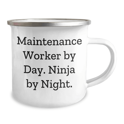 Funny Maintenance Worker Gifts from Men, Unique Camping Mugs for Ninja By Night, Father's Day Unique Gifts for Maintenance Worker - The Buy Boom