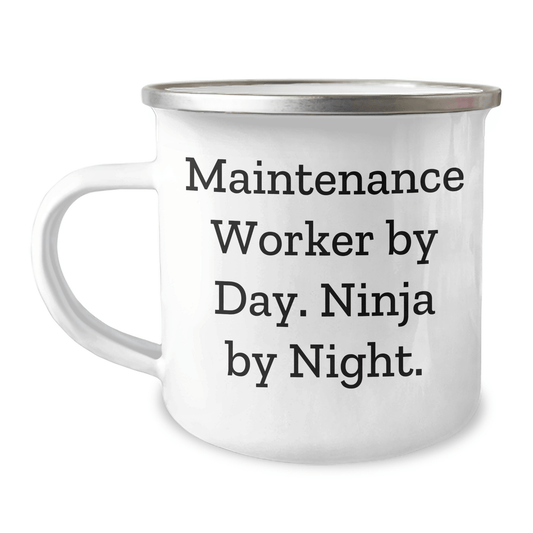 Funny Maintenance Worker Gifts from Men, Unique Camping Mugs for Ninja By Night, Father's Day Unique Gifts for Maintenance Worker - The Buy Boom