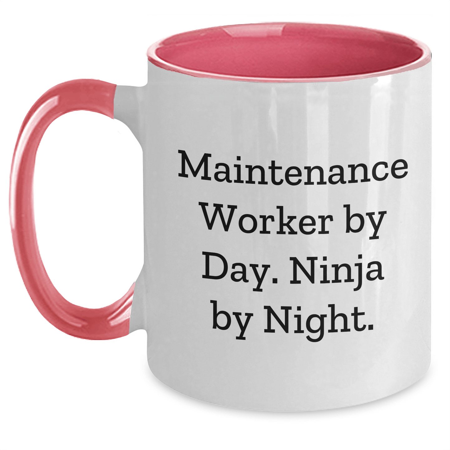 Funny Maintenance Worker Gifts - Maintenance Worker By Day. Ninja By Night. Two Tone Coffee Mug for Father's Day Unique Gifts from Men to Maintenance Worker Friends - The Buy Boom