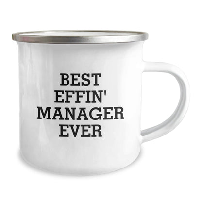 Funny Manager Gifts from Friends for Men, Best Effin' Manager Ever Camping Mug - Christmas Unique Presents for Your Favorite Boss - The Buy Boom