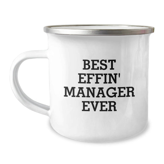 Funny Manager Gifts from Friends for Men, Best Effin' Manager Ever Camping Mug - Christmas Unique Presents for Your Favorite Boss - The Buy Boom