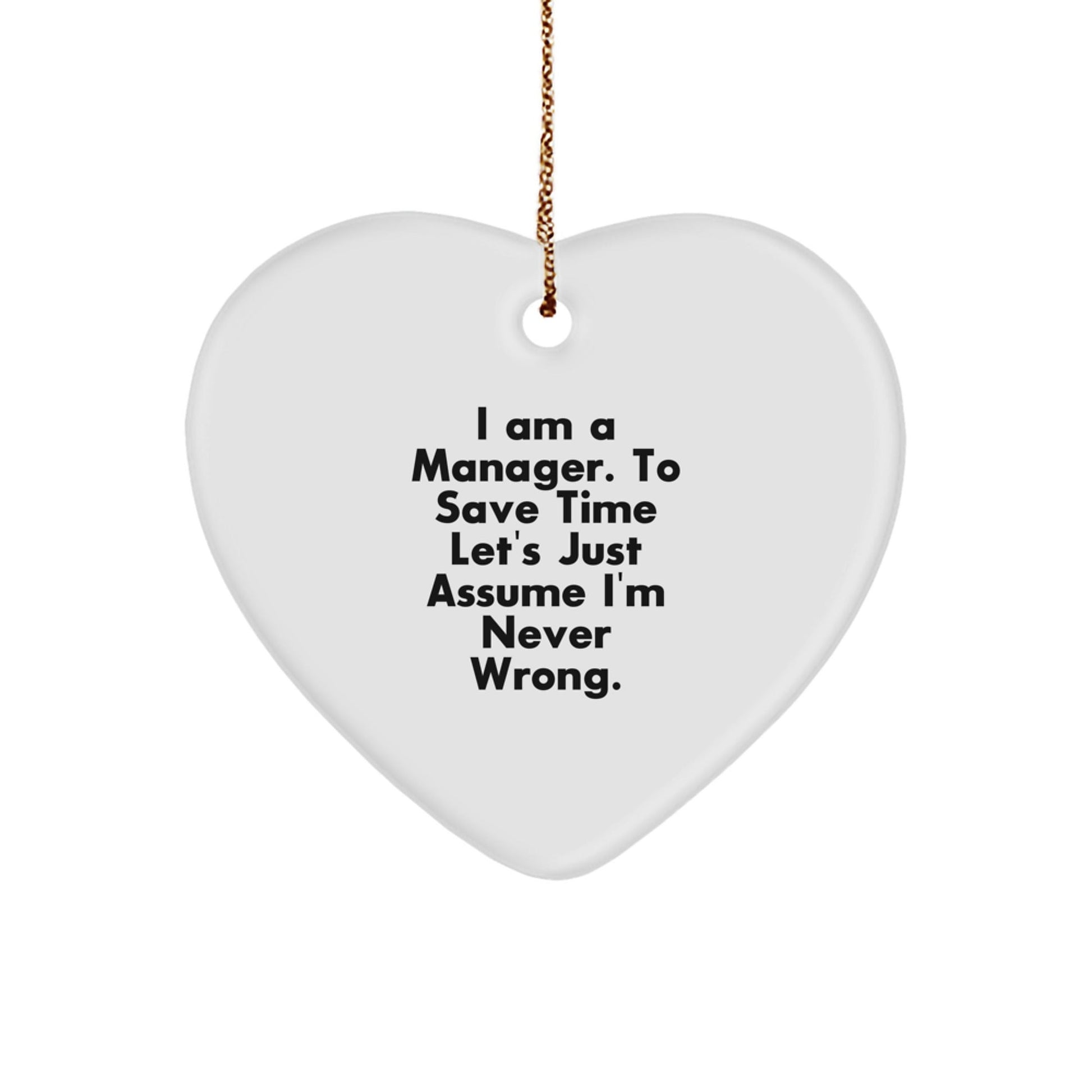 Funny Manager Heart Ornament Gifts from Friends for Men, Women, Family, Coworkers - Heart Shaped Manager Decorations for Christmas Unique Gifts - The Buy Boom