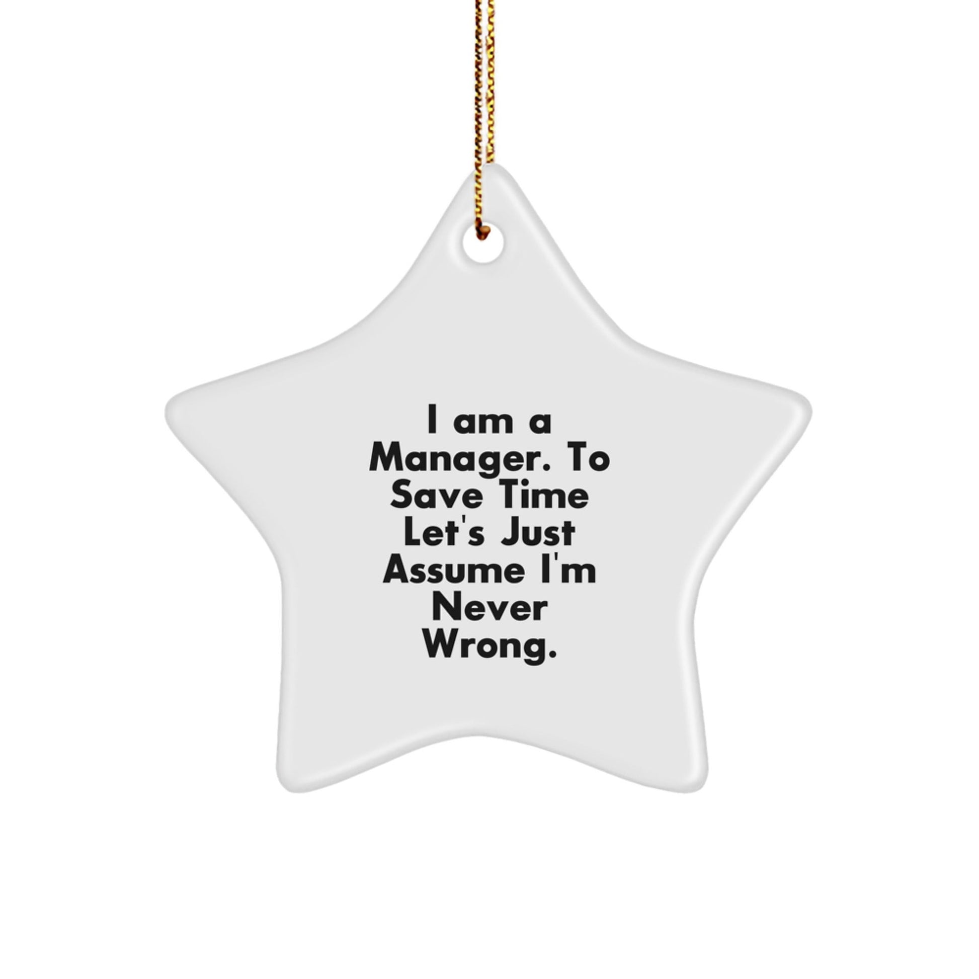 Funny Manager Star Ornament Gift for Men Boss Office Desk Decorations - Gifts from Men to Manager for Christmas Unique Gifts - The Buy Boom