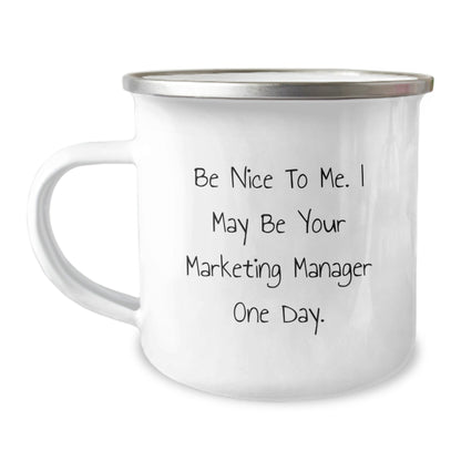 Funny Marketing Manager Camping Mug Gifts from Friends for Birthday - The Buy Boom