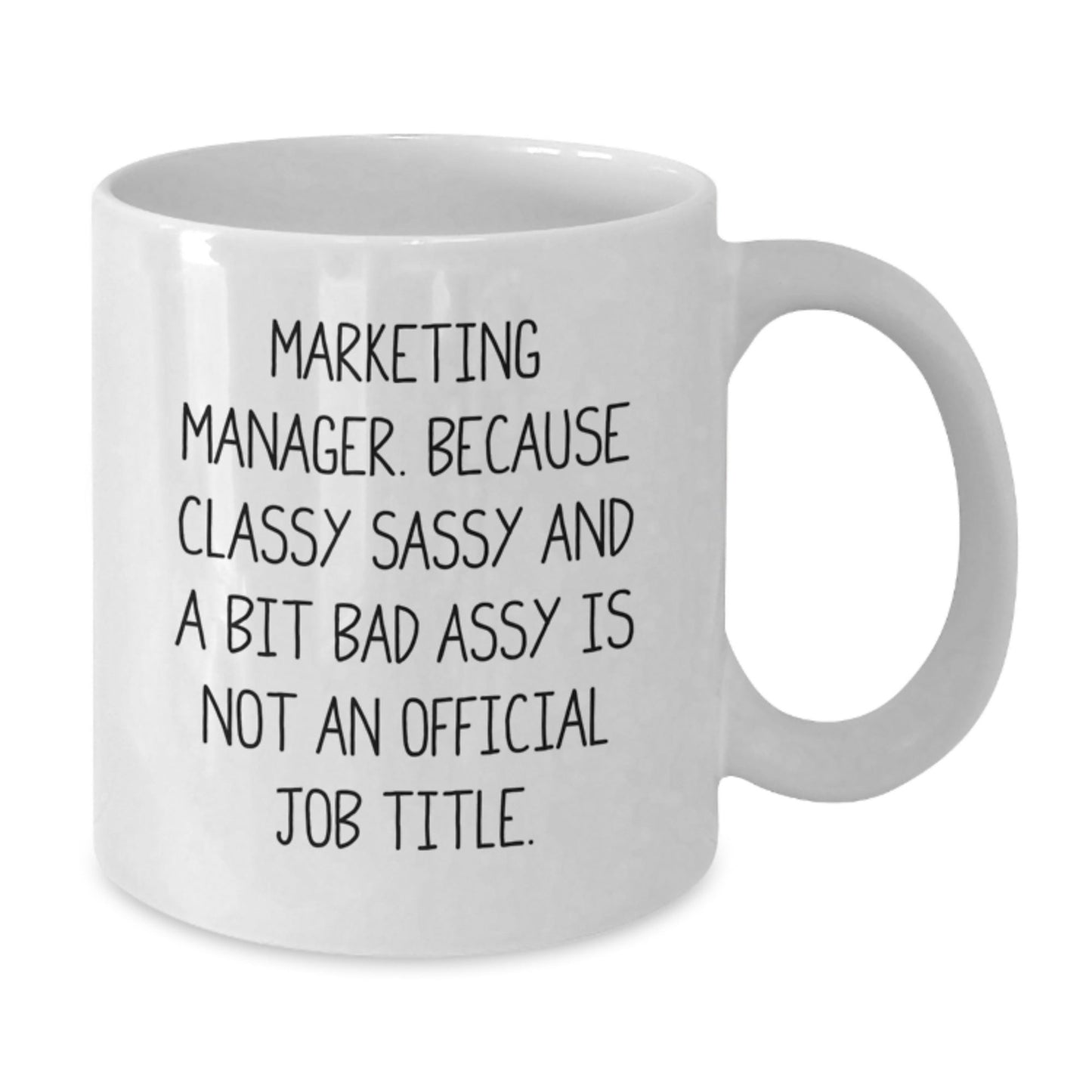 Funny Marketing Manager White Coffee Mug Gifts from Coworkers to Marketing Manager for Christmas - The Buy Boom