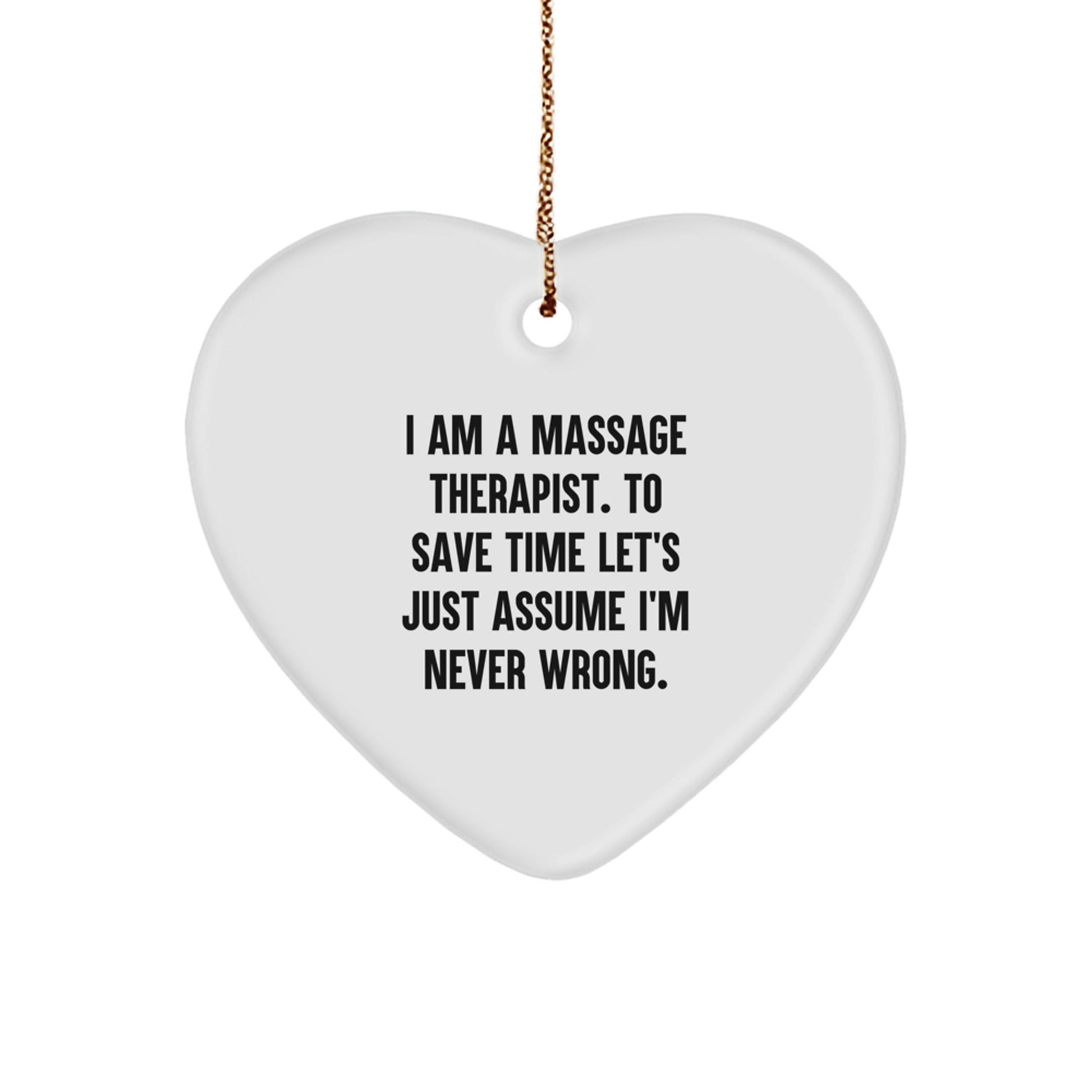 Funny Massage Therapist Gifts for Men Women Friends Coworkers - Heart Ornament for Christmas Unique Gift Ideas from Family - The Buy Boom