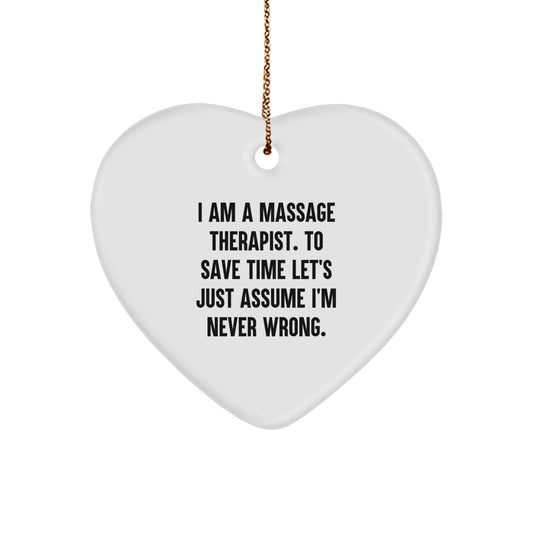 Funny Massage Therapist Gifts for Men Women Friends Coworkers - Heart Ornament for Christmas Unique Gift Ideas from Family - The Buy Boom