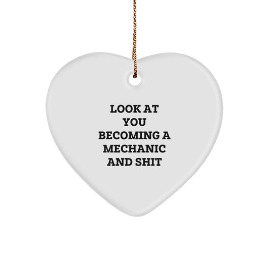 Funny Mechanic Heart Ornament Gifts from Friends to Mechanic Men on Christmas Unique Gifts - The Buy Boom