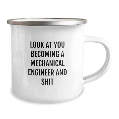 Funny Mechanical Engineer Gifts for Him, Inspirational Quote, Christmas Unique Mugs for Engineers from Friends and Family, 12 oz Camping Mug - The Buy Boom