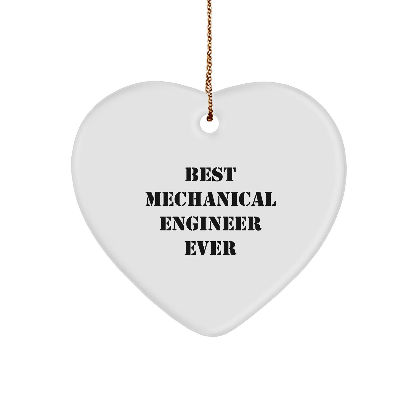 Funny Mechanical Engineer Gifts from Friends, Heart Ornament for Best Mechanical Engineer Ever, Christmas Unique Present - The Buy Boom