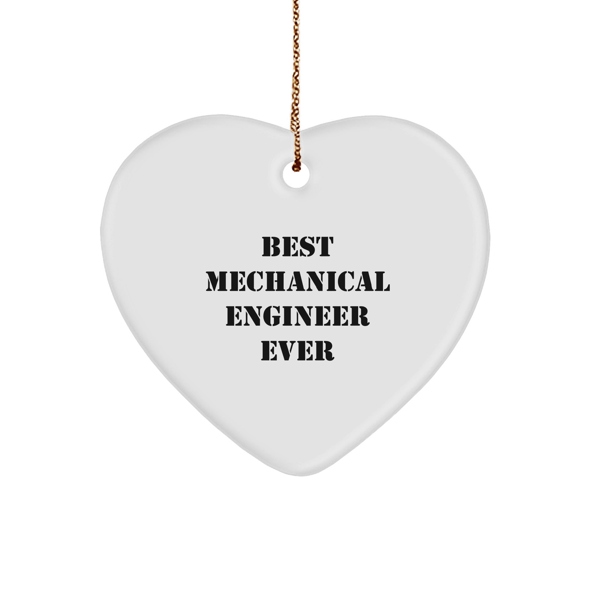 Funny Mechanical Engineer Gifts from Friends, Heart Ornament for Best Mechanical Engineer Ever, Christmas Unique Present - The Buy Boom